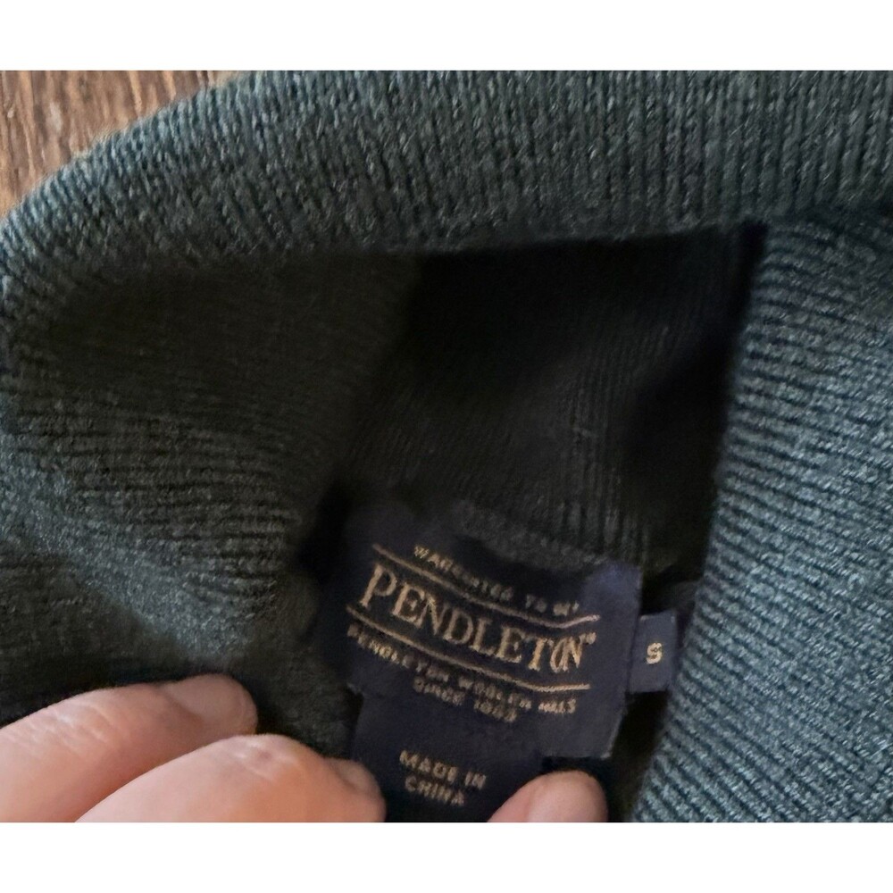 Pendleton 100% Merino Wool Turtleneck Sweater Green Women's Sz Small Classic - Picture 10 of 10